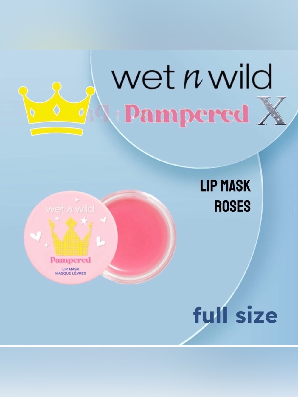 🇺🇸🆕📦NIB WET N WILD x PAMPERED |FULL| Soft & Smooth Roses lip Mask